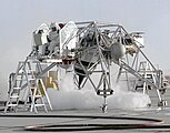 Tests au sol du moteur principal du LLRV no 1, photographie prise le 30 octobre 1964 au NASA Flight Research Center.