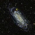 NGC 3198 dans le domaine de l'ultraviolet par GALEX