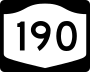 New York State Route 190 marker