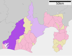 Lokasi Hamamatsu di Shizuoka