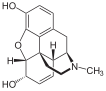 Morfina, un opiaci emprat com a potent analgèsic.