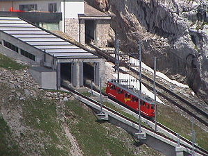 A railcar at the summit station