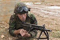 Portuguese soldier with an HK21