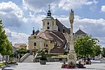 Der Kalvarienberg in Eisenstadt mit der angebauten Haydnkirche dahinter.