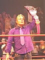 Jeff Hardy with his custom design, dubbed the "Immortal Championship", which would later officially become the second title belt design after being used by Mr. Anderson and Sting.