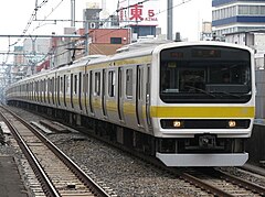 中央・総武緩行線用の209系500番台 （2007年6月12日 秋葉原駅）