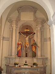 Altar mit Kreuzigungsgruppe, 19. Jh.