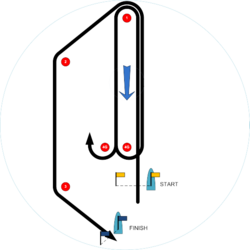 Olympic course ZI. S(Start) - 1 - 4G - 1 - 2 - 3 - F(Finish reaching)