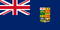 Blue Ensign worn as a jack by the Royal Canadian Navy 1911–1921 (with four provincial arms in the shield)