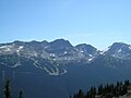 Blackcomb, with the 7th Heaven ski run, after the ski season