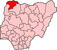 Location of Sokoto State in Nigeria