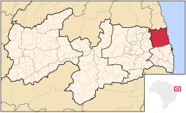 Ligging van de Braziliaanse microregio Litoral Norte in Paraíba