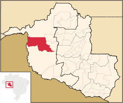 Localização de Nova Mamoré em Rondônia