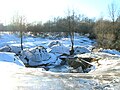 Ruisseau sous la neige.