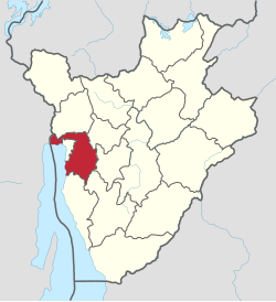 Location of Bujumbura Rural Province