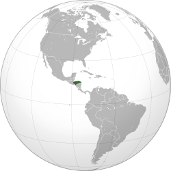 Ligging van Honduras