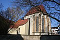 Südostansicht des gotischen Chors mit dem Neubau von 1982