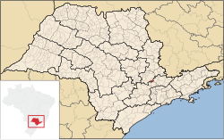 Location of Vinhedo in São Paulo