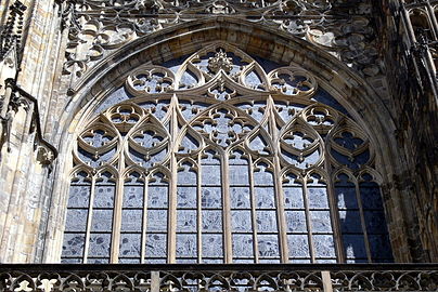 Ventana de la catedral de San Vito, en Praga.