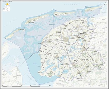 Provincie Friesland, gemeenten per 2018.