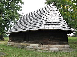 L'église en bois Saint-Georges de Takovo.