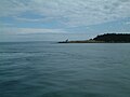 A lighthouse in the distance on the Patos Island