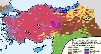 carte en couleurs de l'Asie mineure