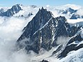 A Aiguille du Midi no verão