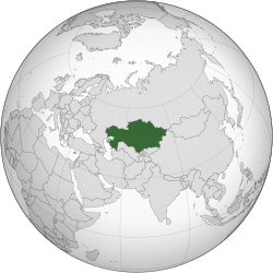 Vị trí của Kazakhstan (xanh)