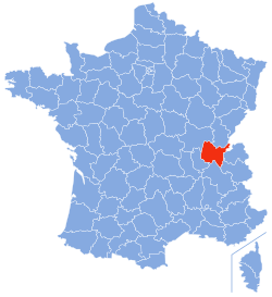 Location of Ain in France