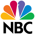 オリジナルのワードマークが付いた色付きの孔雀が象徴する NBC のロゴ。（1986–2011）