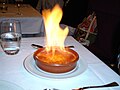 Flambering af crème brûlée