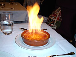 Crème brûlée geflambeerd