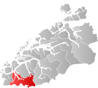 Kart som viser Volda kommune.