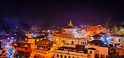 Pashupatinath at night