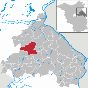 Poziția Prötzel pe harta districtului Märkisch-Oderland