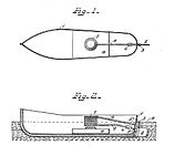 Motor de tipus molla, d'una sol·licitud de patent feta per William Purcell el 1920.