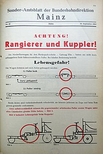 Warnhinweis zu den Gefahren der unterschiedlichen Pufferhöhen bei Niederflurwagen der Gattung SSis