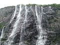 Seven Sisters Falls making its way to the Geiranger Fjord