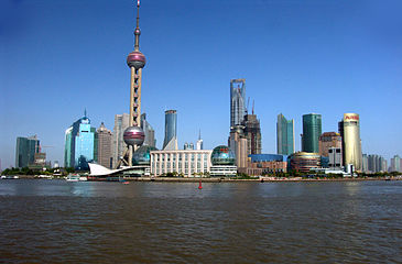 Pudong vidata de la Bund