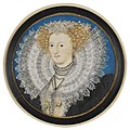 Nicholas Hilliard, 'Retrato de Mary Sydney Herbert, condessa de Pembroke, c. 1590, miniatura. National Portrait Gallery