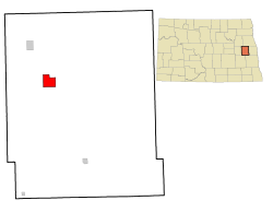 Location of Finley, North Dakota