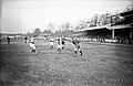 Match de hockey sur gazon entre l'équipe de France et l'équipe de Belgique le 27 février 1926 au stade de la Porte Dorée de Saint-Mandé, près de Paris.