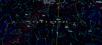 Daily motion of 3122 Florence as seen from earth near 1 September 2017 flyby.