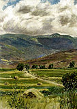 Bahruz Kangarli – Landscape with mountains (National Art Museum of Azerbaijan)