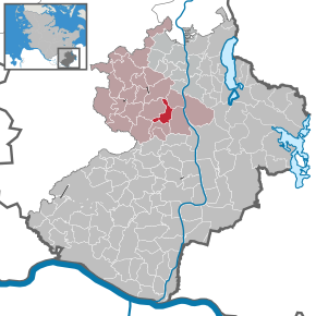 Poziția Nusse pe harta districtului Herzogtum Lauenburg