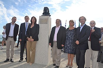 Inauguration du monument à la mémoire de daniel de la Touche de la Ravardiere à Cancale