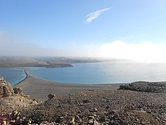 Beechey Island Harbour viewed from northwest summit of Beechey Island, Nunavut, Canada