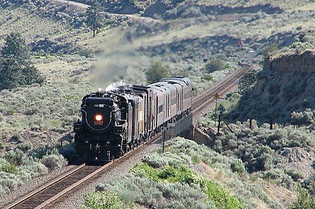 No. 2816 pulling the Spirit of 150 train at Spences Bridge, British Columbia, on June 21, 2008