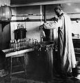 Image 13Louis Pasteur experimenting on bacteria, c. 1870 (from History of medicine)